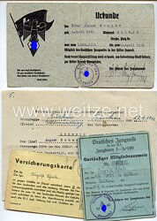 DJ / HJ - Dokumentengruppe für einen Jungen des Jahrgangs 1924 aus Bülkau