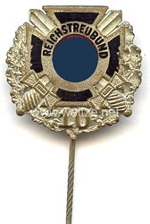 Reichstreubund ehemaliger Berufssoldaten ( RTB ) - silberne Ehrennadel für 10 jährige Mitgliedschaft