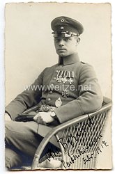 1. Weltkrieg Fliegertruppe - Originalunterschrift des Pour le Mérite Trägers Leutnant Otto Bernert