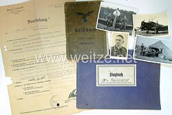 Luftwaffe - Flugbuch und Soldbuch für einen späteren Stabsfeldwebel und Waffenpersonal zuletzt beim Jagdgeschwader 300 