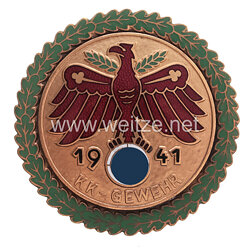 Standschützenverband Tirol-Vorarlberg - Gaumeisterabzeichen 1941 in Gold mit Eichenlaubkranz 