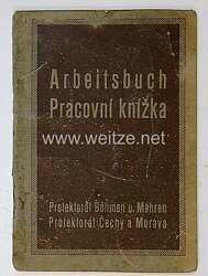 III. Reich - Protektorat Böhmen und Mähren - Arbeitsbuch für einen Mann des Jahrgangs 1906