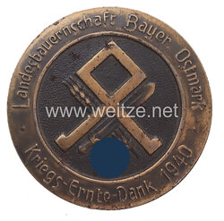 Reichsnährstand ( RNSt ) - Brosche " Kriegs-Ernte-Dank 1940 - Landesbauernschaft Bayer. Ostmark "