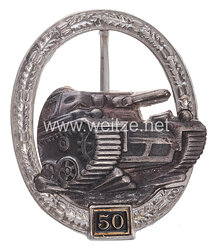 Panzerkampfabzeichen mit Einsatzzahl 50 - Ausführung 1957