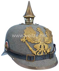 Preußen 1. Weltkrieg Ersatzpickelhaube aus Filz für Mannschaften Infanterie
