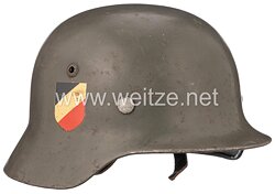 Wehrmacht Heer Stahlhelm M 35 mit 2 Emblemen