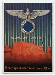 III. Reich - farbige Propaganda-Postkarte - " Reichsparteitag Nürnberg 1937 "