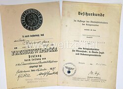 Kriegsmarine - Besitzzeugnis für Minensuch-, Ubootsjagd- und Sicherungsverbände