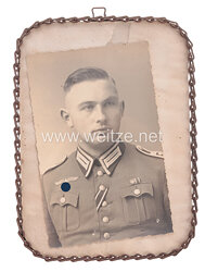 Wehrmacht Heer Portraitfoto, Feldwebel mit Bandspange 