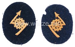 Kriegsmarine Paar Ärmelabzeichen für Offiziere der Nachrichtentechnischen Laufbahn
