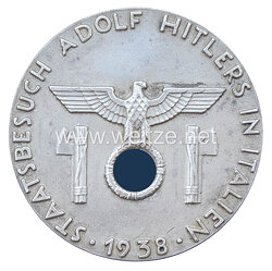 NSDAP offizielles Teilnehmerabzeichen der NSDAP AO Landesgruppe Italien zum "Staatsbesuch Adolf Hitlers in Italien 1938"