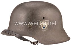 SS-Polizeidivision Stahlhelm M 42 mit 2 Emblemen