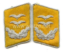 Luftwaffe Paar Kragenspiegel für einen Oberleutnant der Fliegertruppe
