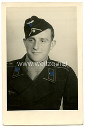 Wehrmacht Heer Portraitfoto eines Soldaten einer Panzer Aufklärungsabteilung 