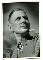 Wehrmacht Foto des Ritterkreuzträgers Hauptmann Franz Pöschl, Gebirgsjäger-Regiment 100,  zuletzt Oberstleutnant 6. Gebirgs-Division