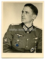 Wehrmacht Foto des späteren Ritterkreuzträgers Oberleutnant Franz Pöschl, Gebirgsjäger-Regiment 100,  zuletzt Oberstleutnant 6. Gebirgs-Division