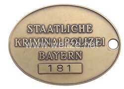Dienstmarke der bayerischen Landeskriminalpolizei 1964-1972