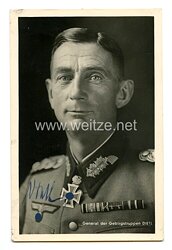 Wehrmacht Heer - Unterschrift von Generaloberst Eduard Dietl, Träger des Ritterkreuzes ( 09.05.1940) mit Eichenlaub 19.07.1940 ) und Schwertern ( 1. Juli 1944 posthume Verleihung )