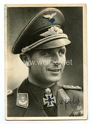 Luftwaffe - Originalunterschrift von Ritterkreuzträger Hauptmann Herbert Ihlefeld