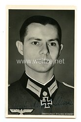 Wehrmacht Heer - Originalunterschrift von Ritterkreuzträger Oberleutnant Ekkehard Kylling-Schmidt