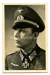 Wehrmacht Heer - Originalunterschrift von Ritterkreuzträger Major Horst Niemack