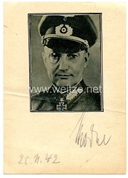 Heer - Originalunterschrift von Ritterkreuzträger Generalfeldmarschall Walter Model