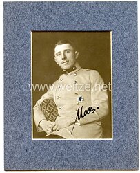 1. Weltkrieg Fliegertruppe - Originalunterschrift des Pour le Mérite Trägers Oberleutnant Max Immelmann