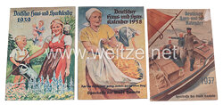 3 x Deutscher Haus- und Sparkalender 1937, 1938 und 1939,