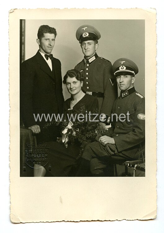 III. Reich Gruppenfoto, Führer des Postschutz mit Dolch 