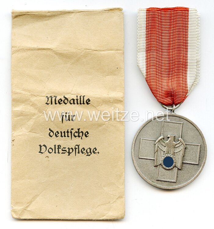 Medaille für Deutsche Volkspflege mit Verleihungstüte