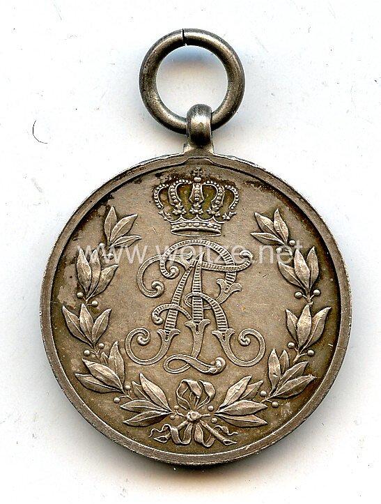 Sachsen Königreich Friedrich August Medaille in Silber  Bild 2