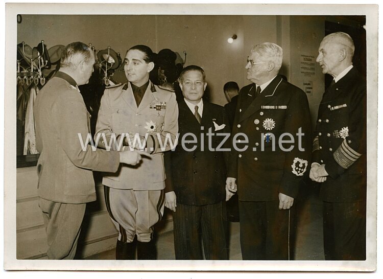 III. Reich Pressefoto: 2 Jahre Waffenbündnis Deutschland-Japan-Italien 18.3.1943