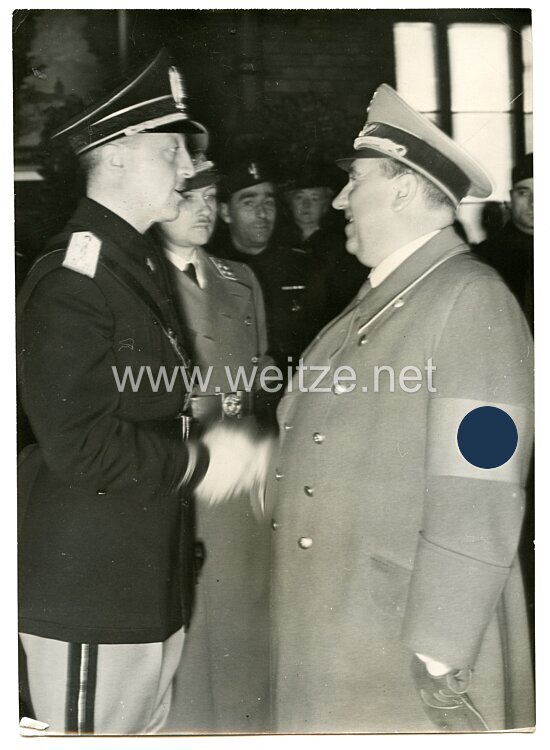 III. Reich Pressefoto: Der italienische Aussenhandelsminister Riccardi verliess wieder die Reichshauptstadt 24.10.1940