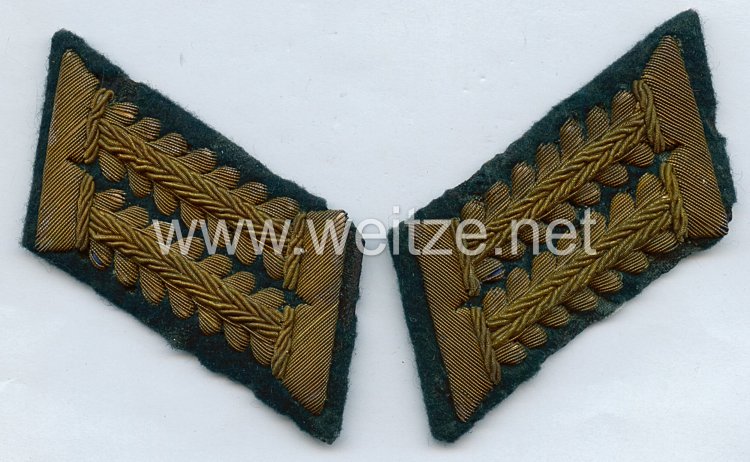 Wehrmacht Heer Paar Kragenspiegel für einen WH-Beamten im gehobenen Dienst beim OKH (Oberkommando des Heeres)