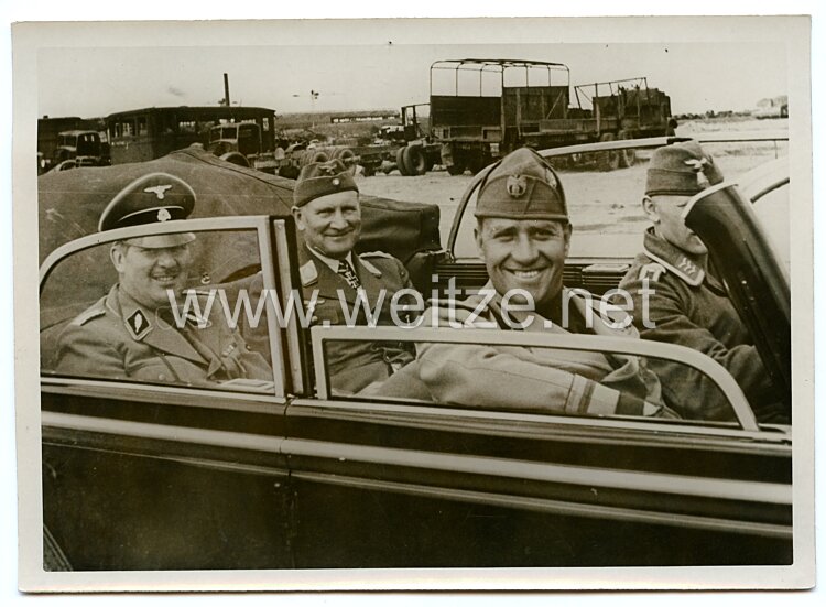 III. Reich Pressefoto: Italiens Außenminister Graf Ciano an der ehemaligen Westfront 13.7.1940