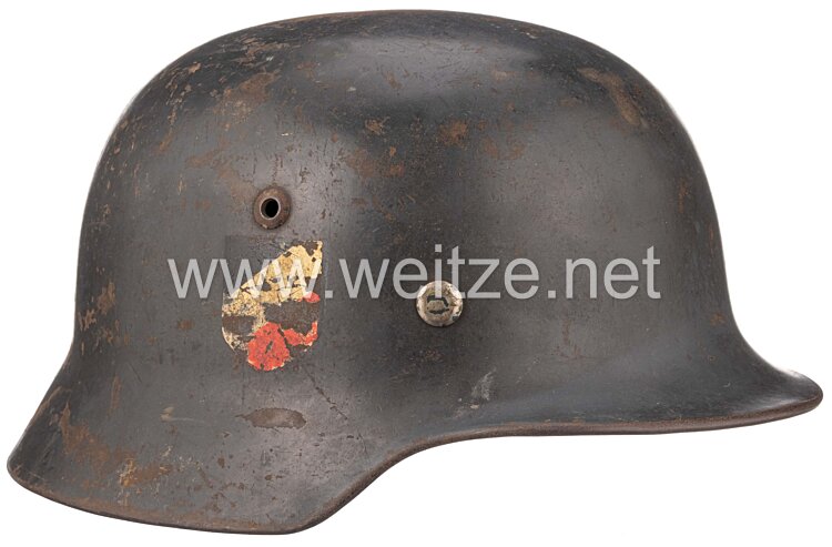 Luftwaffe Stahlhelm M 35 mit 2 Emblemen 