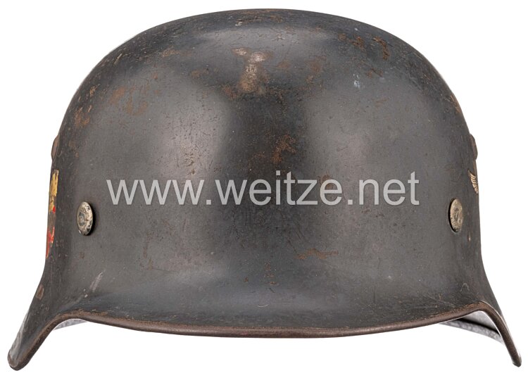 Luftwaffe Stahlhelm M 35 mit 2 Emblemen  Bild 2