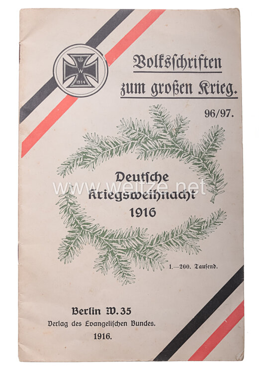 Volksschriften zum großen Krieg 96/97 - Deutsche Kriegsweihnacht 1916