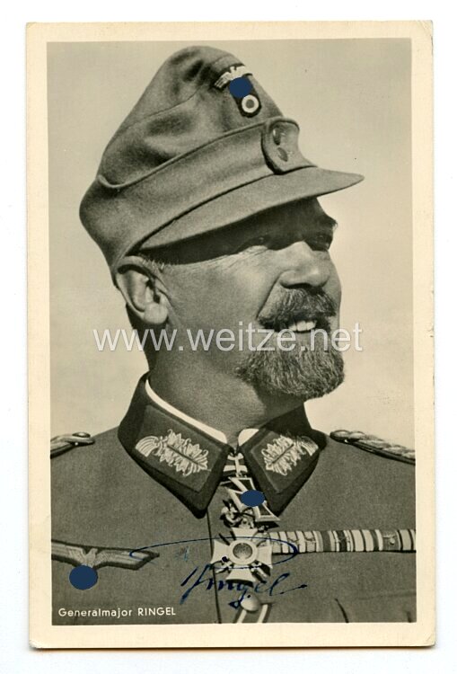 Heer - Originalunterschrift von Ritterkreuzträger Generalmajor Julius Ringel