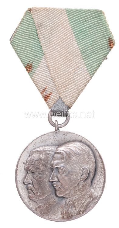 III. Reich - tragbare Preismedaille "Hitler-Bismarck 1935"