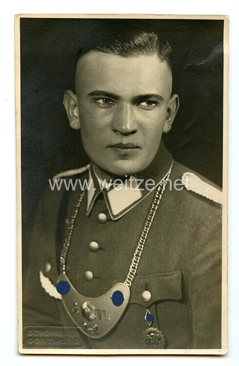 SA Feldjägerkorps Portraitfoto eines Feldjägers mit Ringkragen